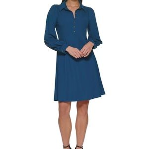 DKNY blue collared dress